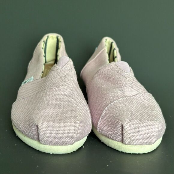 TOMS Shoes Slip On, Light Purple Womens Size 6M Canvas Boat Shoe *CLEAN - Picture 10 of 10